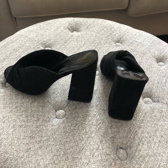 Shoes - Black Suede Mules